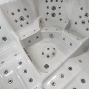 The bottom of the Alpha 823 massage pool.