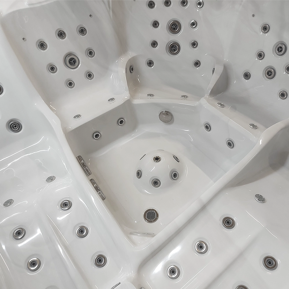 The bottom of the Alpha 823 massage pool.