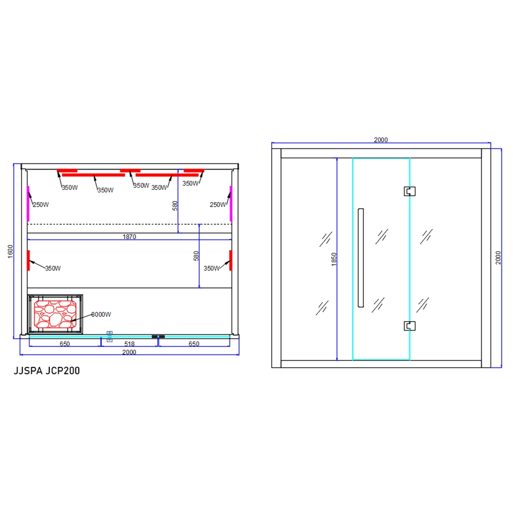 Sauna plan JCP200.