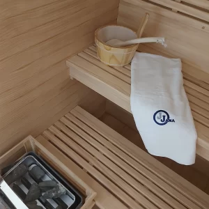 The interior of the Finnish sauna JF122.