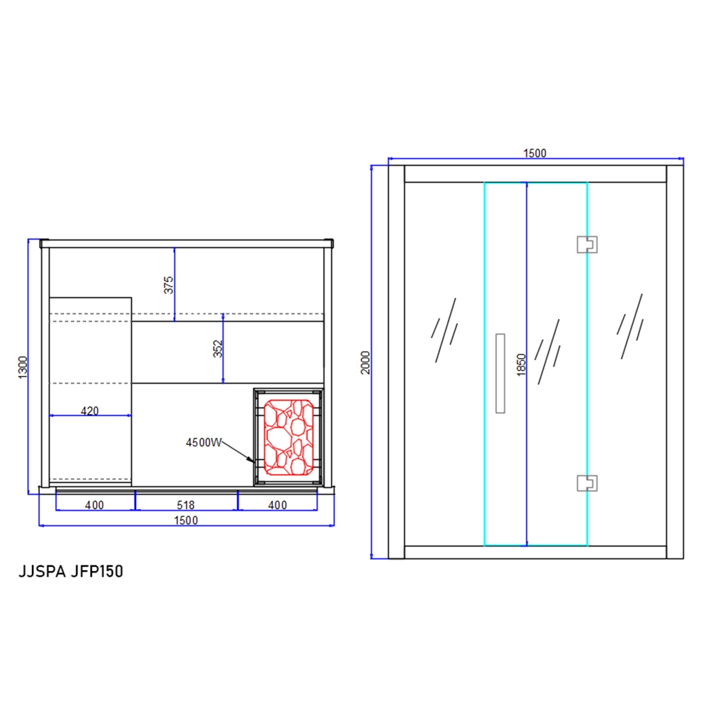 Sauna plan JFP150.