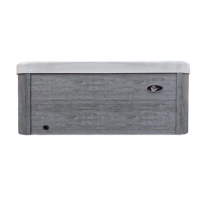 Gamma 220 hot tub with grey exterior cladding – side view.